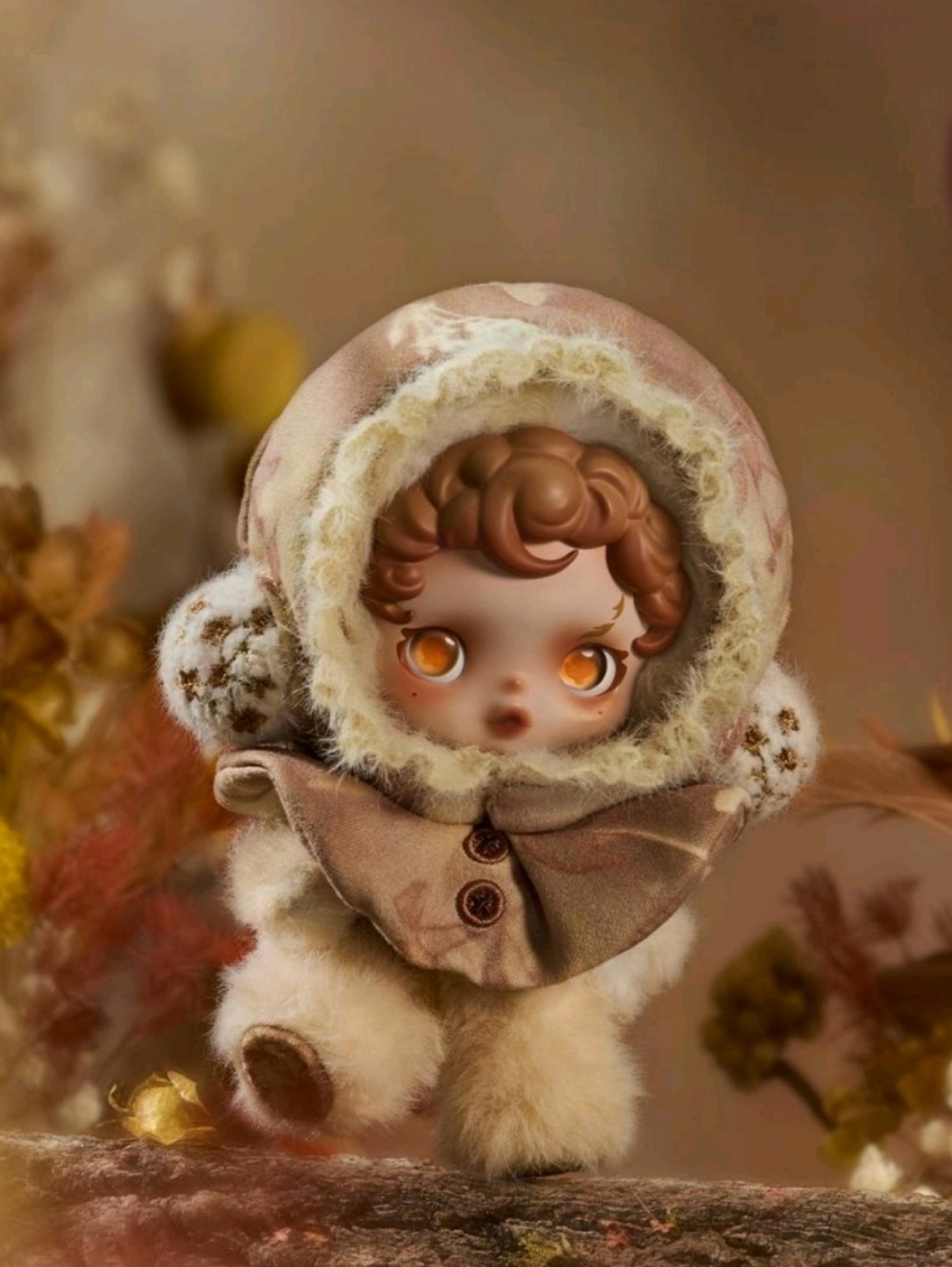 Skullpanda L'impressionnisme - Amber plush pendant
